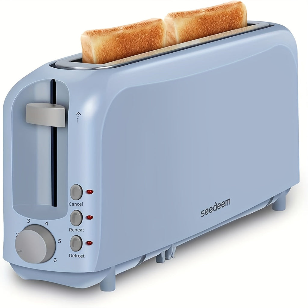 2-Slice Toaster Slim Ultra-Thin Design ¨C 6 Browning Settings, 10¡± Long Slot, Reheat & Defrost Functions, Auto Shut-Off, Removable Crumb Tray, 6 Colors Available