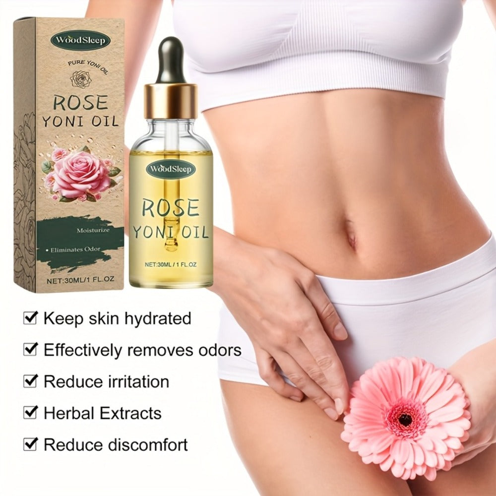 Feminine Care Oil with Rosehip Oil 30ml ¨C Gentle Intimate Care Oil Mild Non-Irritating Formula, Effectively Neutralizes Odor & Alleviates Discomfort, Daily Private Area Body Care Oil for Women, 1oz