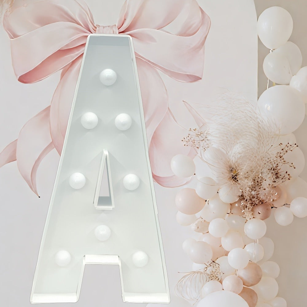 Marquee Letter Lights 3ft LED Light Up Letters for Weddings, Proposals & Celebrations - Cool White Lighted KT Board DIY Display Frame