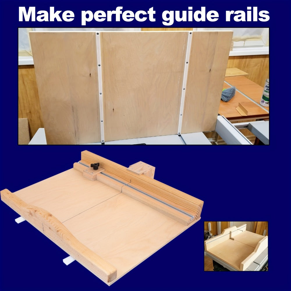 UHMW Miter Bar for Table Saw Crosscut Sled ¨C 3/4¡± x 3/8¡± x 17¡± Predrilled T-Slot Track with 10 Screws for Jigs Fixtures & Miter Slots, Smooth Low-Friction Glide