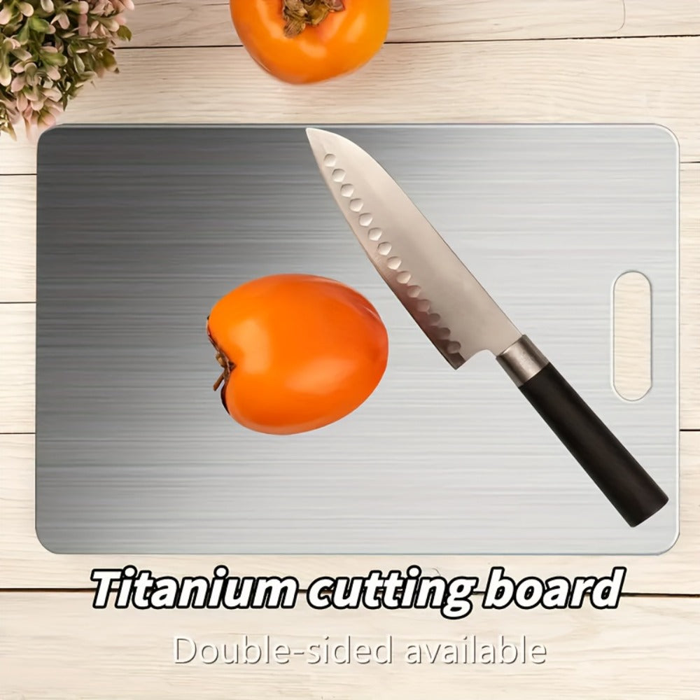 Stainless Steel Cutting Board Set 3 Pack - Non-Stick Dual-Sided Metal Chopping Boards for Kitchen, BPA-Free, Rust-Resistant, Easy Clean, Portable for Meat Vegetables Fruit