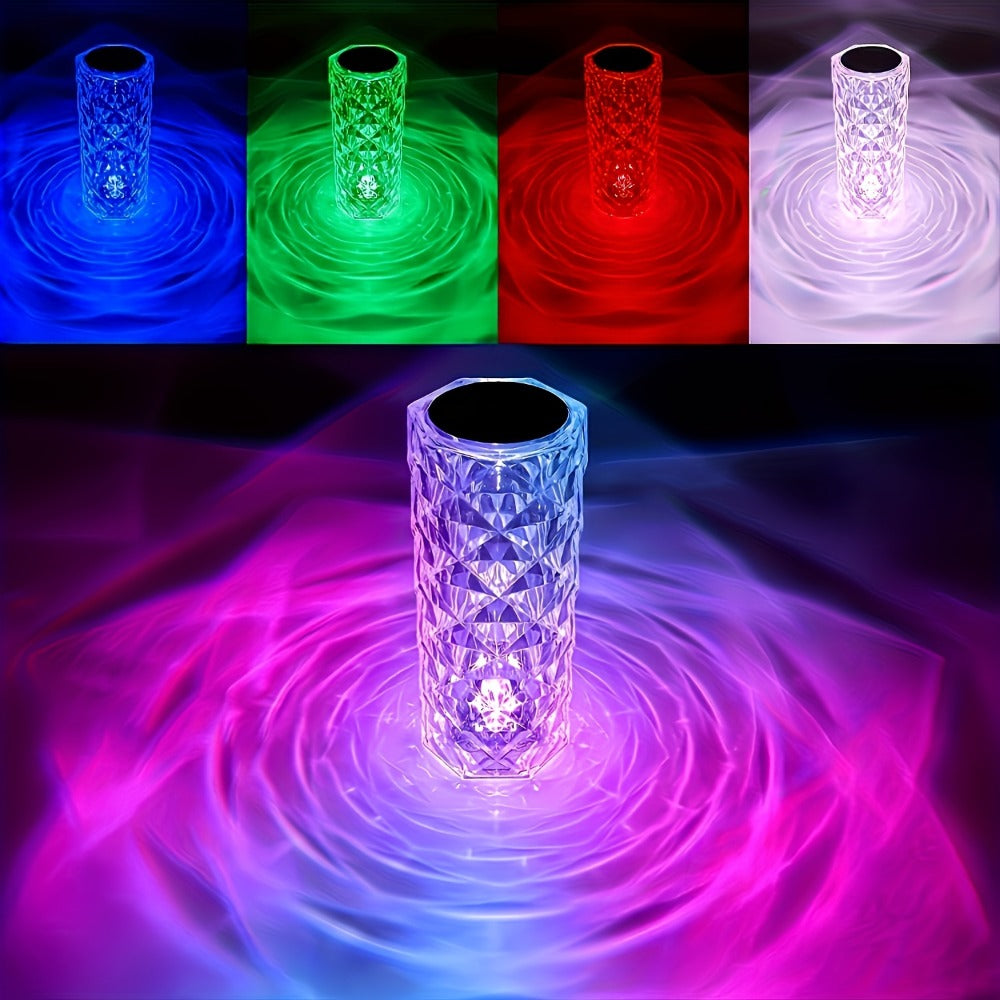 Rose LED Table Lamp 16 Color Changing, Touch Control & Remote, USB Powered Romantic Night Light for Bedroom, Valentine's Day Gift Mood Lamp
