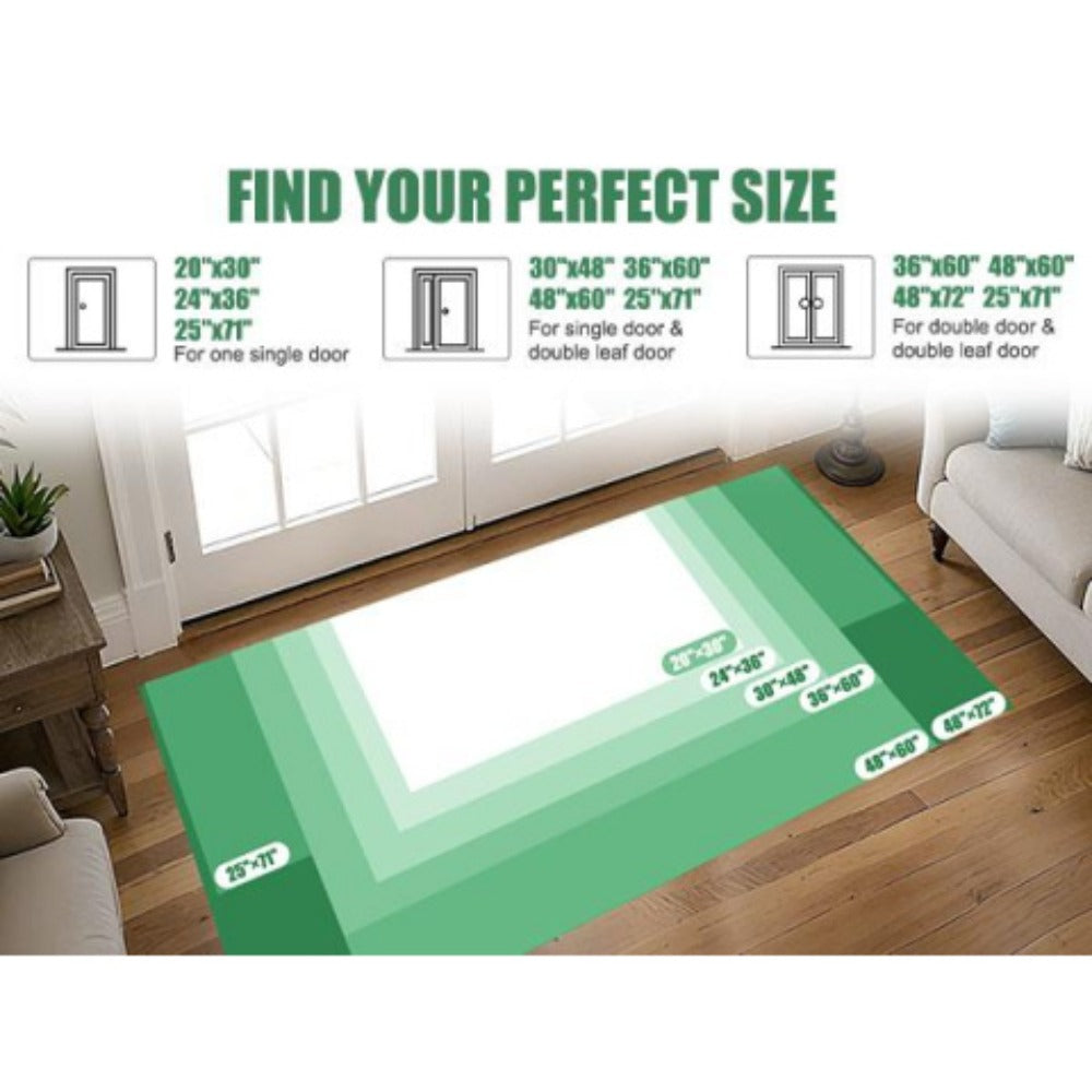 Chenille Doormat Absorbent Non-Slip Washable Indoor Outdoor Mat - Soft Shaggy Entryway Rug for Muddy Paws, Pets & Dogs | Machine Washable Front Door Mat in 18 Colors & 5 Sizes | Anti-Slip Rubber Backing