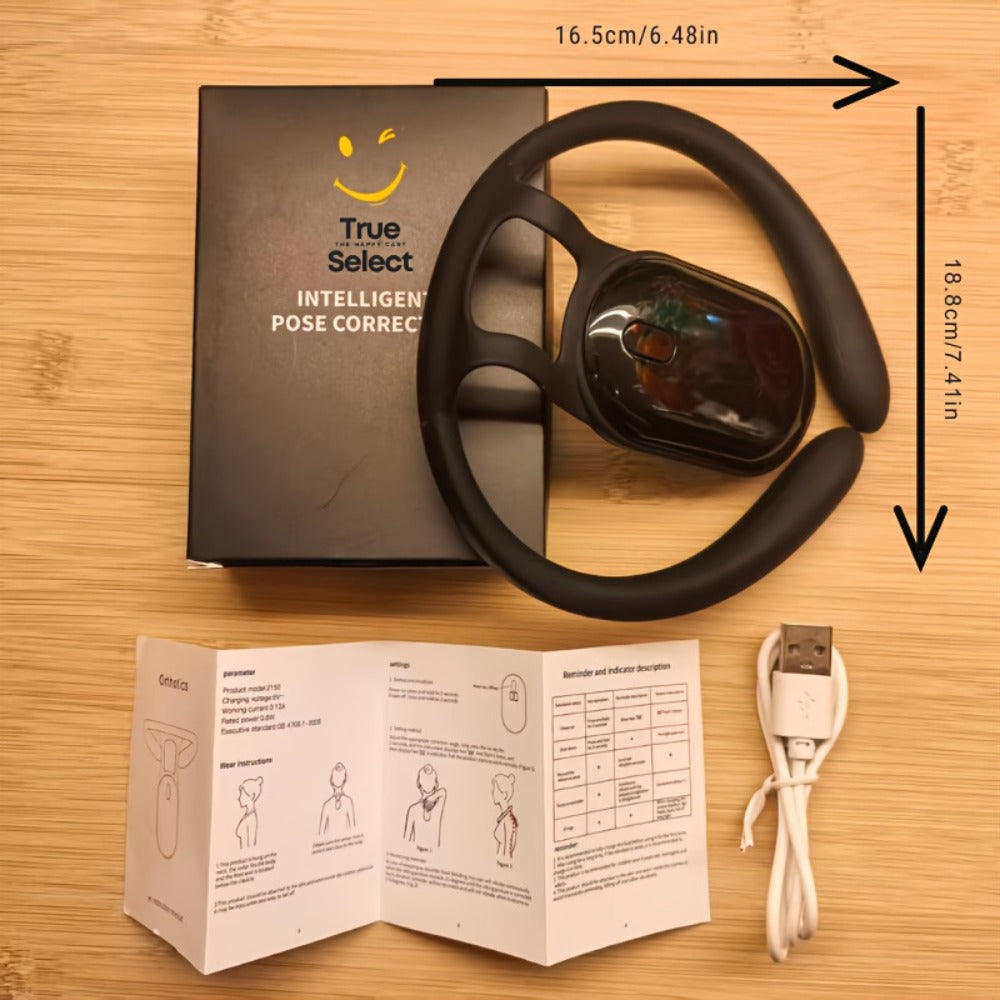 Posture Corrector Smart Vibration Reminder 1pc or 2pcs - Auto-Sensing 25¡ã Slouch Alert USB Rechargeable Neck Back Support Trainer for Desk Office Gaming, Breathable ABS Silicone, Gift Ready