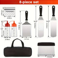 BBQ Grill Tool Set 8/17pcs ¨C Teppanyaki Meat Press & Barbecue Accessories for Outdoor Camping, Kitchen & Parties