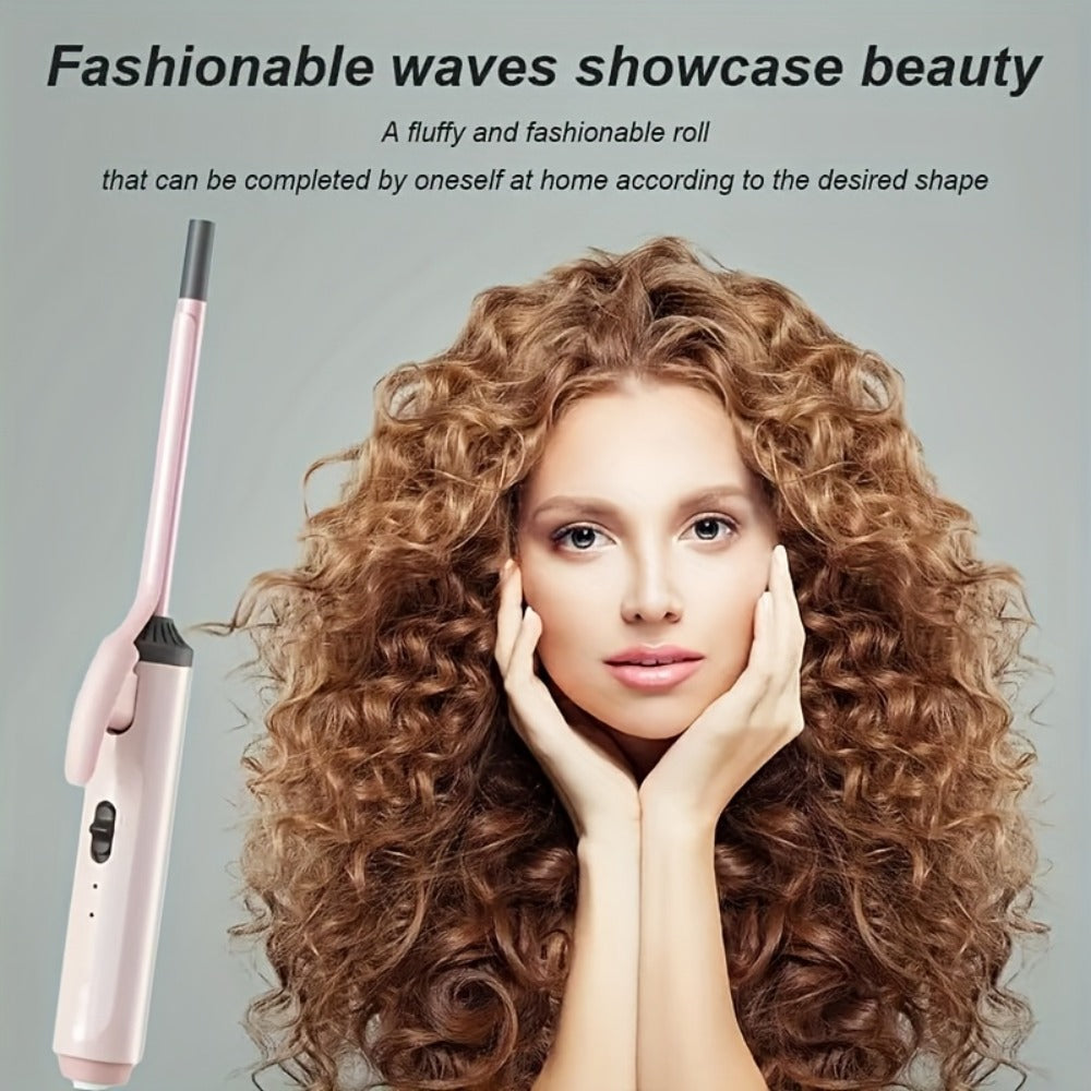 9mm Mini Curling Iron Rapid Heating for Ultra-Fine Curls Teddy Curls Water Waves & Bangs, Travel Curling Wand for Men & Women, Compact Small Barrel Hair Curler for Tight Curls Airy Bangs Holiday Gift