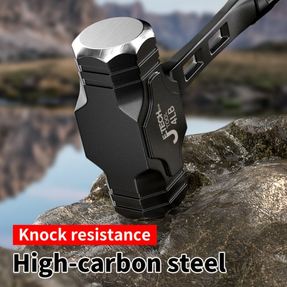 Octagonal Hammer High Carbon Steel Heavy Duty Sledge Hammer with Non-Slip Grip Handle, Rust-Proof Head for Demolition Construction Masonry Driving Stakes Outdoor Indoor Home Use (2/3/4 lb)