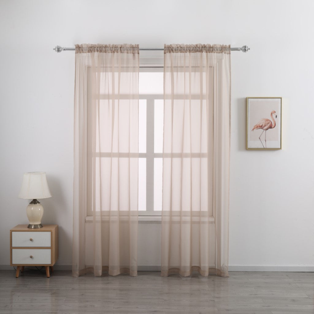 Sheer Curtains 2 Panels Rod Pocket ¨C Light Filtering Privacy Window Drapes for Living Room Bedroom Modern Home Decor
