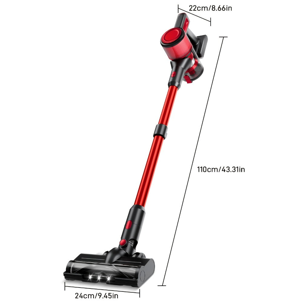 Cordless Stick Vacuum Cleaner 56-68Kpa ¨C Lightweight 8-in-1 Handheld Vacuum with Rechargeable Battery, 45 Min Runtime for Hard Floors, Carpets & Pet Hair