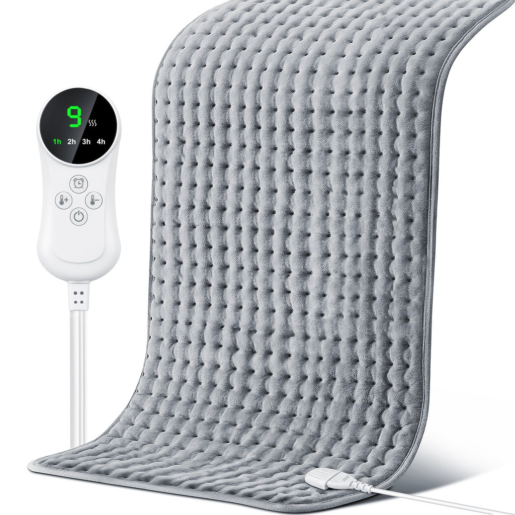 Electric Heating Pad 17¡±x33¡± Fast Heating Lap Blanket - 9 Adjustable Heat Settings, Automatic Shutoff Timer, Soft & Cozy, Machine Washable, Portable Desk Lap Warmer for Office Home Winter Use