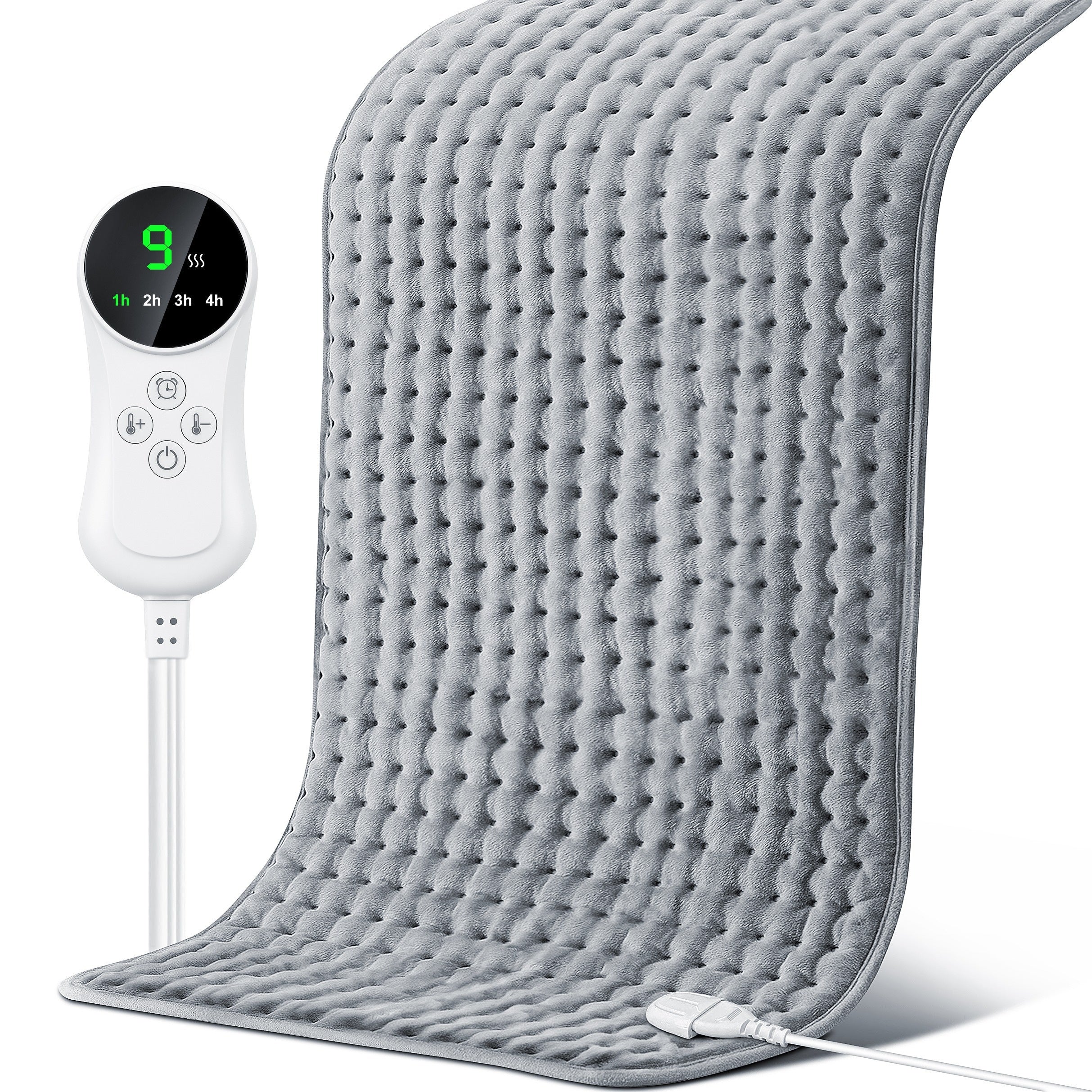 Electric Heating Pad 17¡±x33¡± Fast Heating Lap Blanket - 9 Adjustable Heat Settings, Automatic Shutoff Timer, Soft & Cozy, Machine Washable, Portable Desk Lap Warmer for Office Home Winter Use