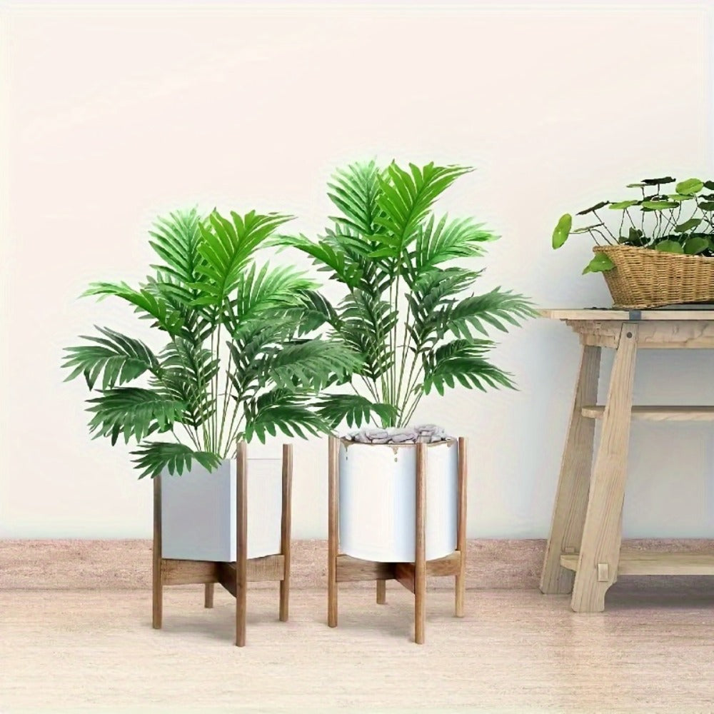 Realistic Artificial Plants 2pcs ¨C Lifelike Fake Plant Decor for Indoor & Outdoor, Home, Wedding, Garden & Festival Celebrations, Elegant Faux Greenery Decoration Set