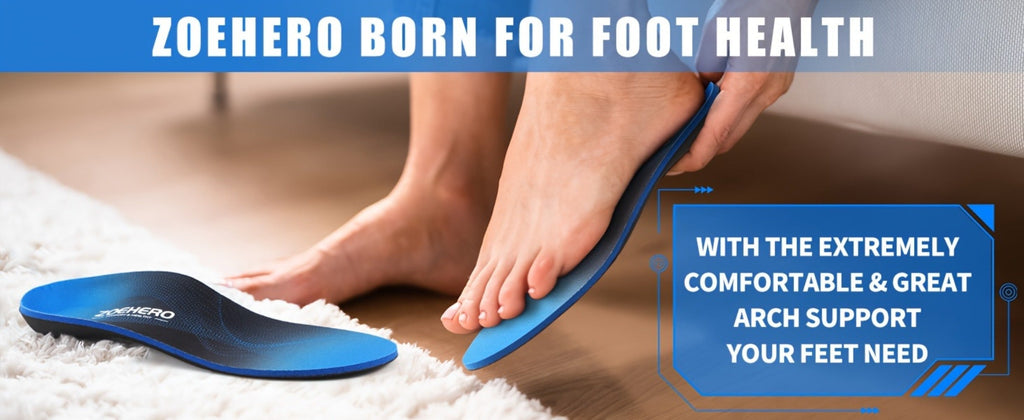 Arch Support Insoles for Men & Women ¨C Heavy Duty Shoe Inserts for Flat Feet, Shock Absorption, Plantar Fasciitis Relief, Work Boots, Hiking & Standing All Day