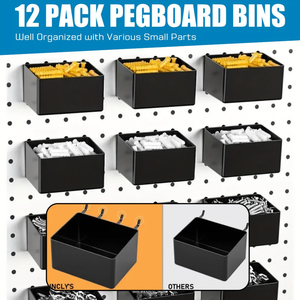Pegboard Hooks Organizer Kit 278pcs with Bins ¨C 1/8 & 1/4 Inch Peg Board Hook Assortment for Garage Wall Tool Storage | Hanging Storage Accessories for Workshop, Craft Room & Home Organization