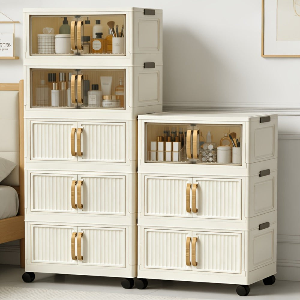 Shoe Cabinet Entryway Organizer ¨C Multi-Functional Foldable Storage Cabinet 3/5 Tier Large Capacity | Space-Saving Closet Organizer for Entrance, Corridor, Bedroom & Living Room | Sturdy & Easy Setup