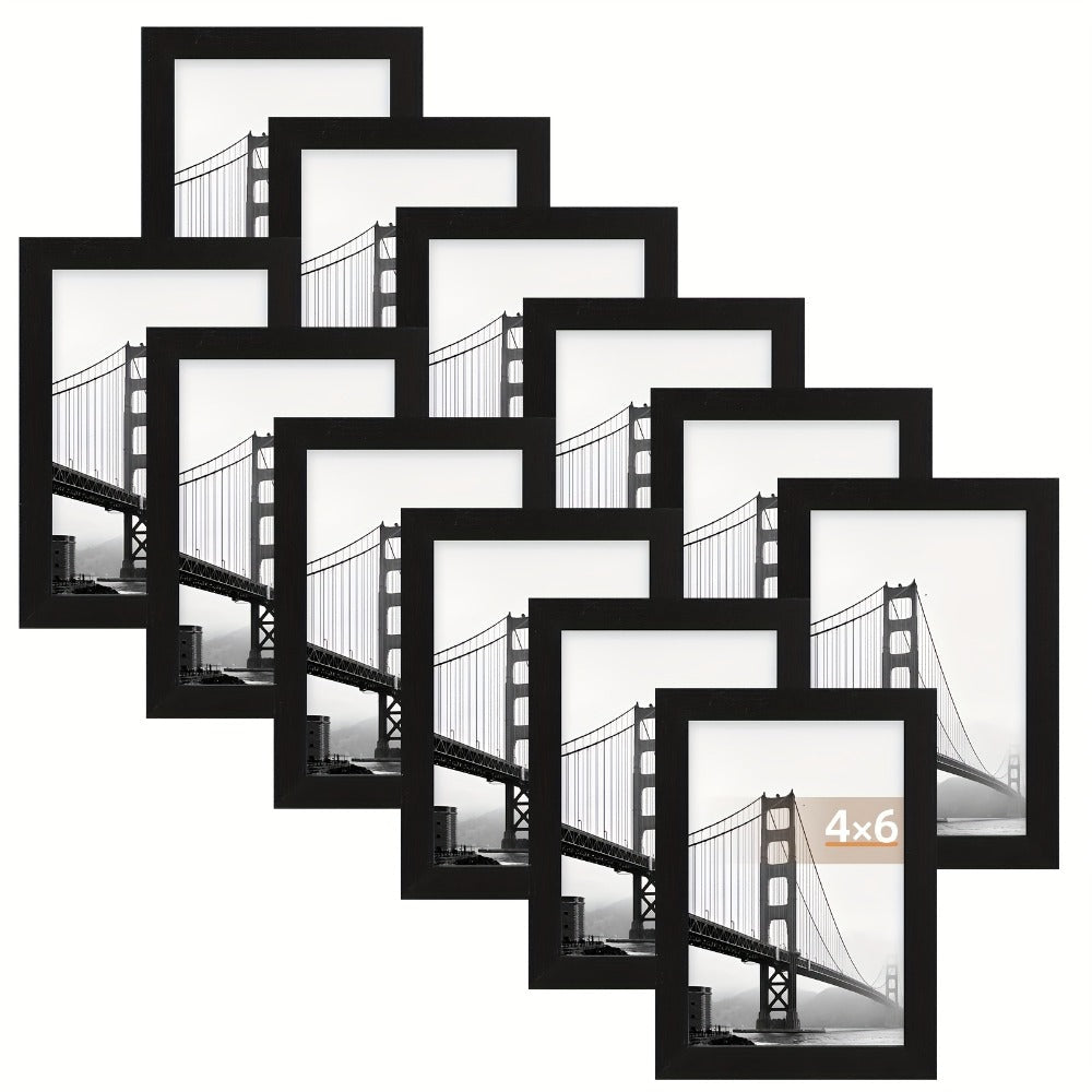 Picture Frames Set of 12/24 Black Multi Photo Frames Collage for Wall and Tabletop Display, 4x6 5x7 8x10 Inch Photo Board for Home School Office Halloween Christmas Decor