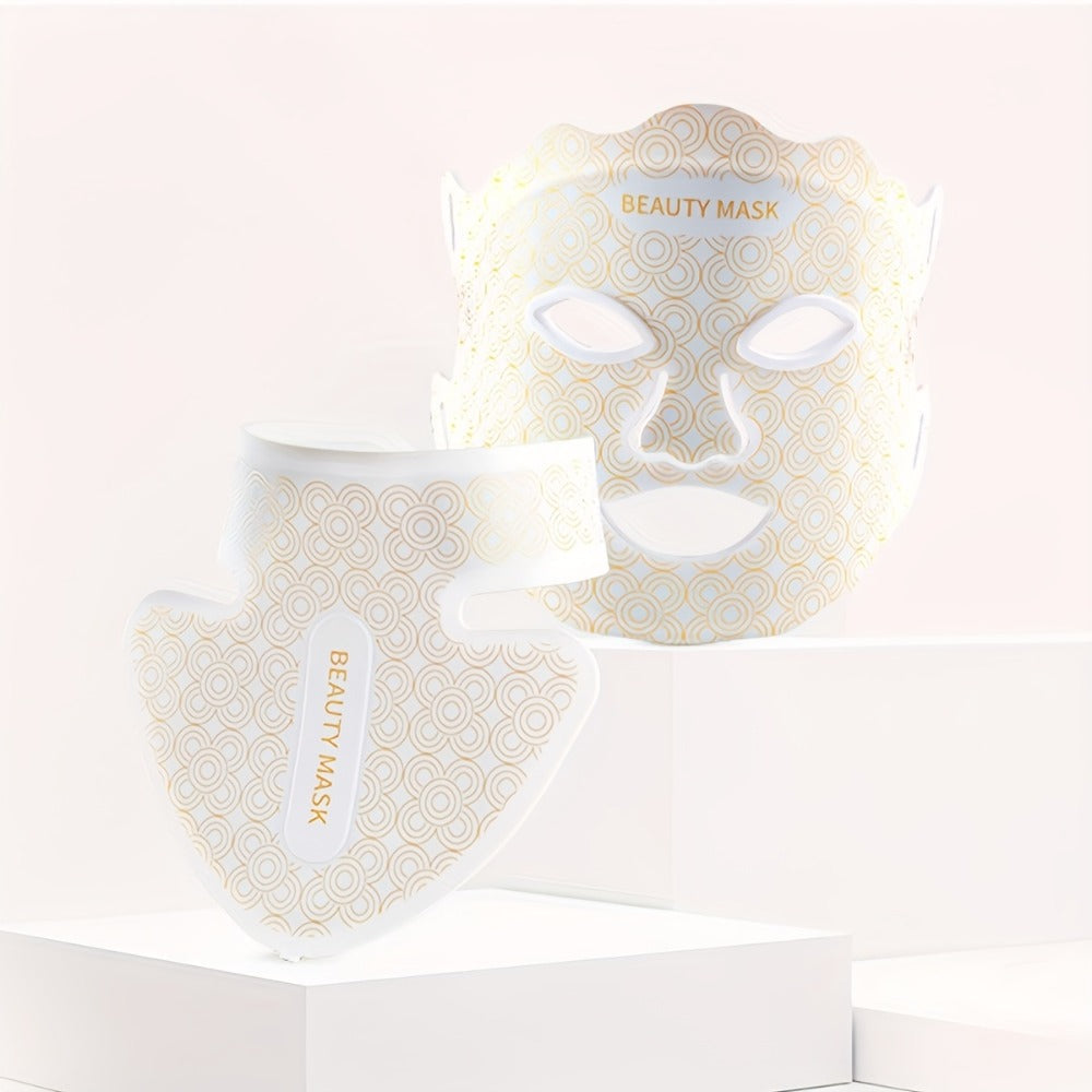 Red Light Therapy Face Mask ¨C 7-in-1 LED Device for Face, Neck & Chest, 95 Beads 650nm & 850nm Dual Wavelength, Flexible Soft Silicone, Remote Control, Anti-Aging Home Spa Beauty Gift for Women