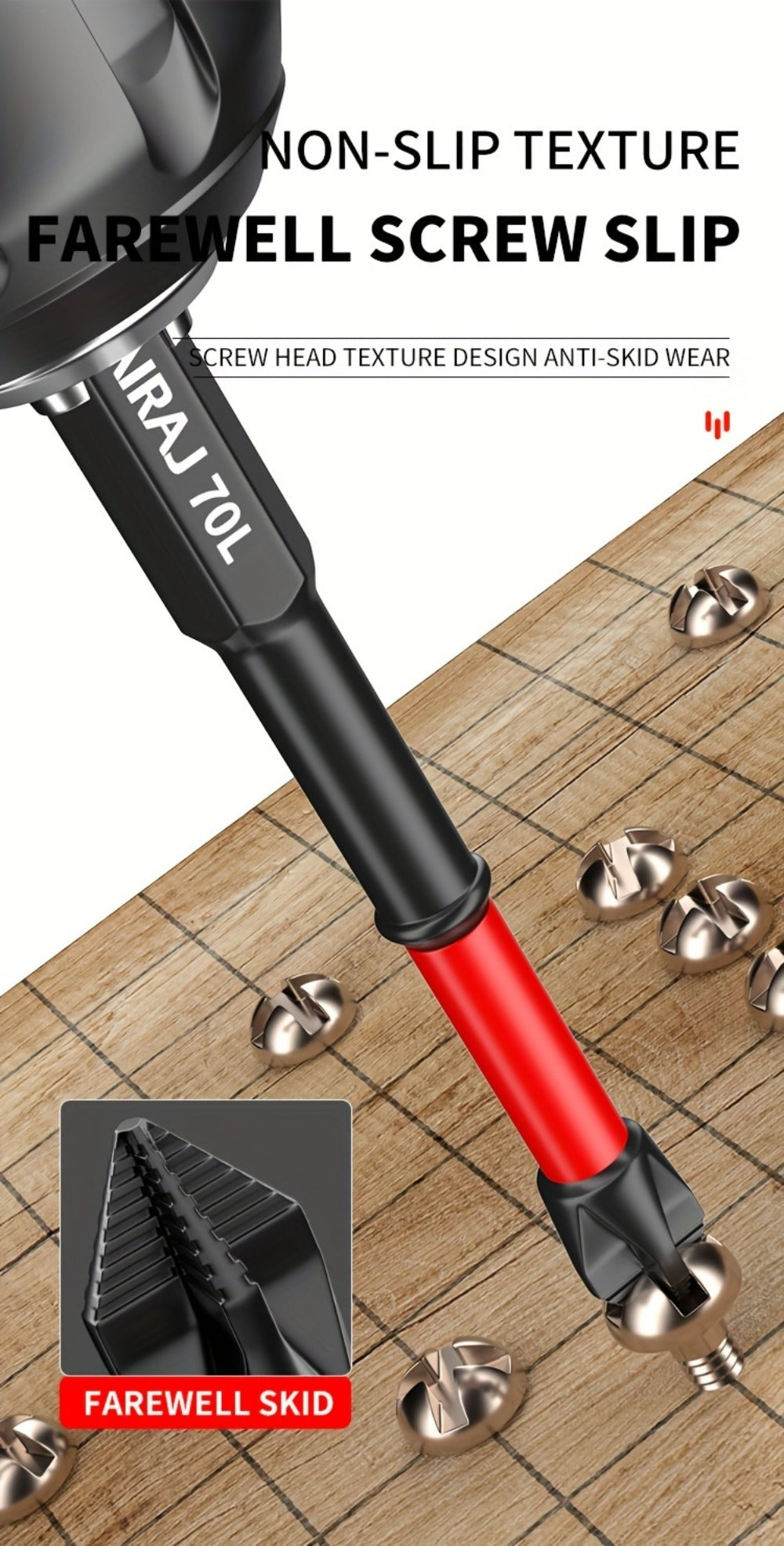 Impact Screwdriver Bits S2 Steel Anti-Slip, Magnetic Phillips Cross Drill Bit Set with Anti-Slip Teeth & High Hardness Tungsten Steel, Power Tool Bits for Home Repair, Bicycle, Furniture & DIY (2/24/60pcs)