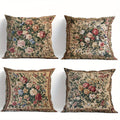 Vintage Floral Pillow Covers Set of 4 Soft Cozy Cushion Cases with Zipper 18x18in Single-Sided Print for Living Room Bedroom Porch Patio Car Office Home Decor Gift