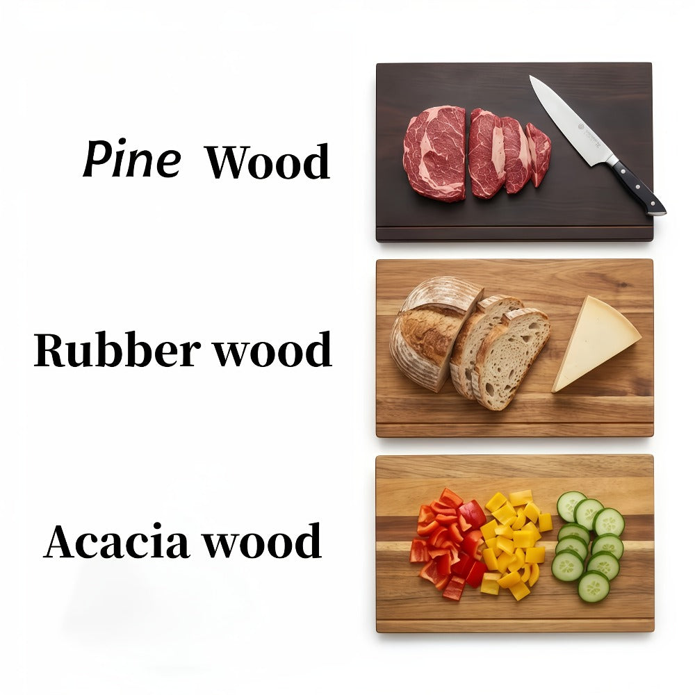 Acacia Wood Cutting Board Set 3 Piece with Stand Book Shaped Decorative Chopping Board for Vegetables Cheese Bread Meat Kitchen Gift Set