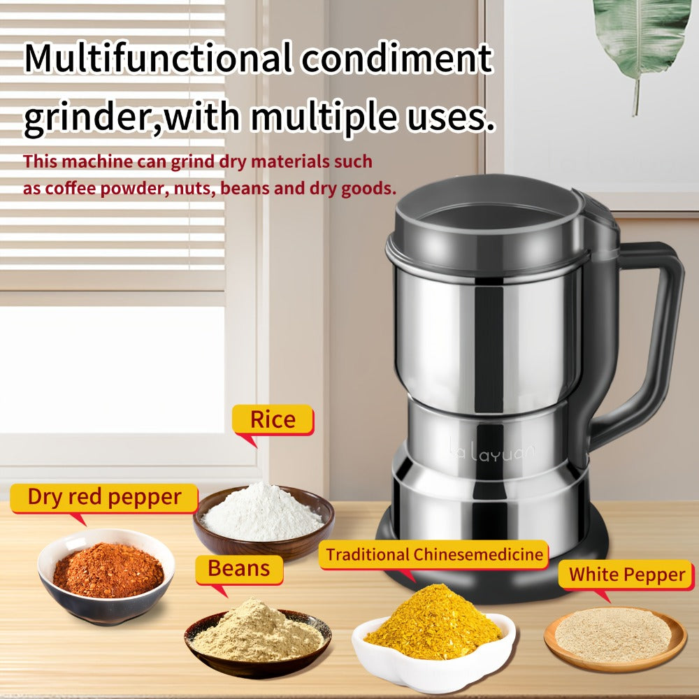 Coffee Bean Grinder 300W 8-Blade Stainless Steel 400g 14oz Large Capacity Up to 36 Cups 10-Second Fast Grinding Spice Grain Nut Dry Food Processor One-Touch Button