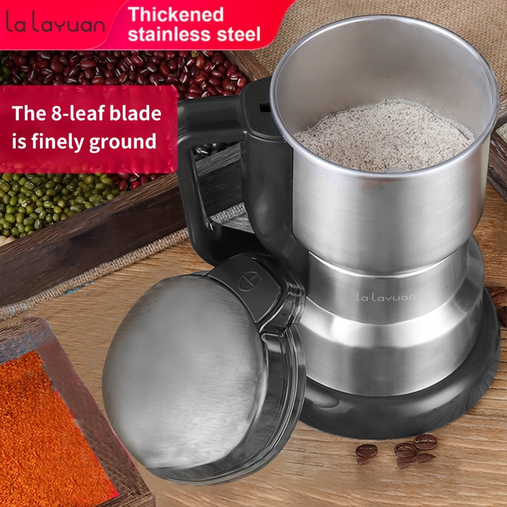 Electric Coffee Grinder with Stainless Steel Blade | 10-Second Fast Grinding | One-Button Control Spice Nut Bean Mill | Dry Food Processor for Coffee Beans Spices Grains Nuts