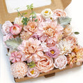 Artificial Roses Box Set for Wedding Bouquet, DIY Centerpiece & Home Decoration ¨C Pink Valentine's Day Spring Flowers