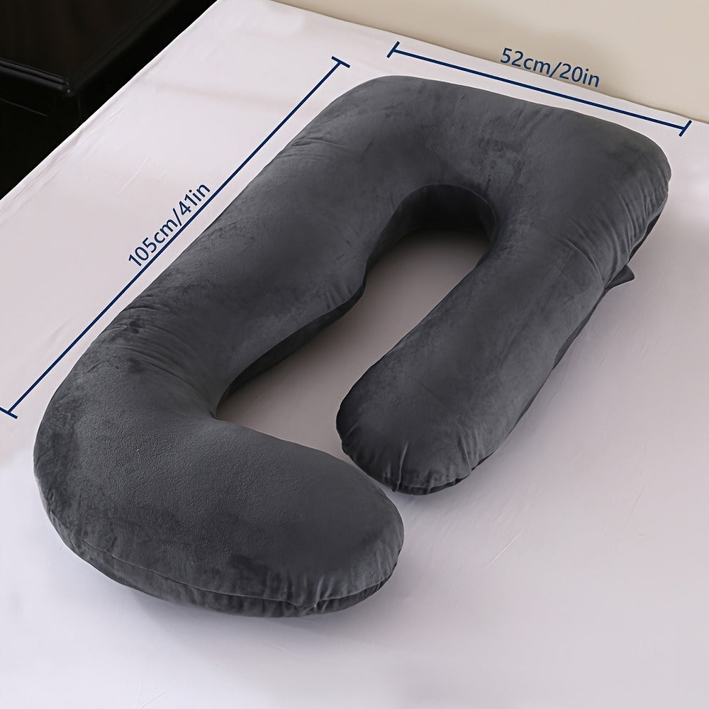 Maternity Pillow Full Body Pillow J-Shaped Pregnancy Pillow with Removable Cover Back Leg Tummy Support Multiple Styles & Sizes