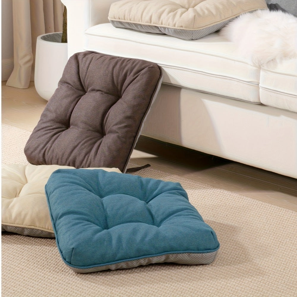 Memory Foam Chair Cushions Set of 4 ¨C Kitchen Chair Pads with Non-Slip Backing & Ties, 500GSM Thick Seat Cushions for Dining Chairs Indoor