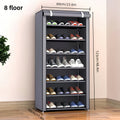 Shoe Rack with Dust Cover ¨C 6/8/10 Tier High-Capacity Space Saving Shoe Organizer, Easy Assembly, 12mm Pipe, Entryway Closet & Wardrobe Storage Rack