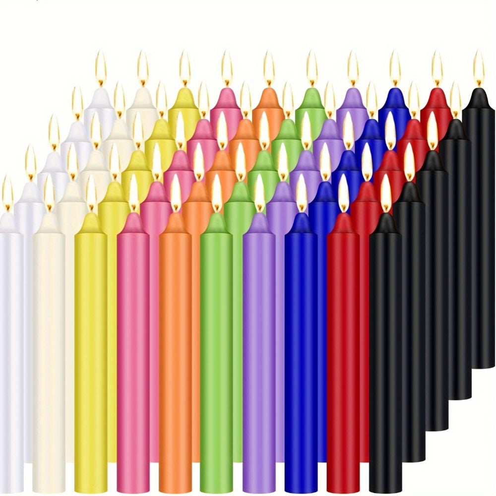 Taper Candles 100 Pack Soy Wax 4 Inch Unscented Drip-Free No Smoke Hand-Poured Slim Dinner Candles for Wedding Church Home Table Decoration Fits Standard Holders