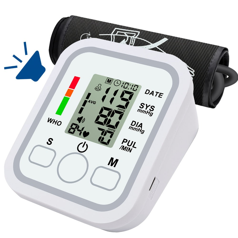 Upper Arm Blood Pressure Monitor ¨C Large LCD, Voice Broadcast, Heart Rate & Irregular Heartbeat Detection, 2¡Á99 Memory, 8.7¨C14.2¡± Adjustable Cuff, One-Touch Operation for Seniors & Pregnant Women