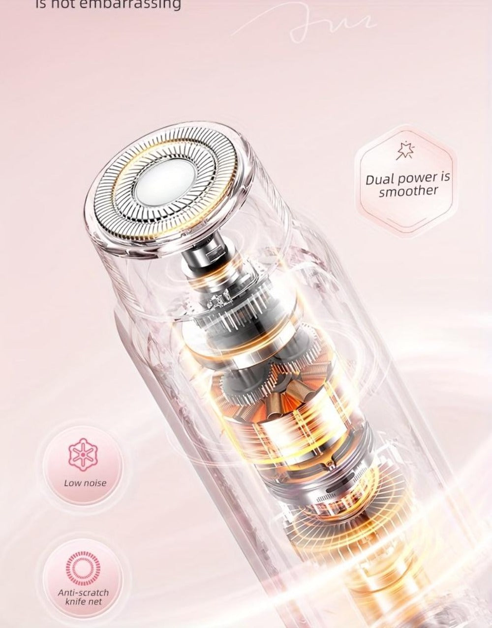 Electric Epilator for Women Double Head USB Rechargeable Painless Hair Removal Shaver Bikini Trimmer Body Private Area Grooming Device