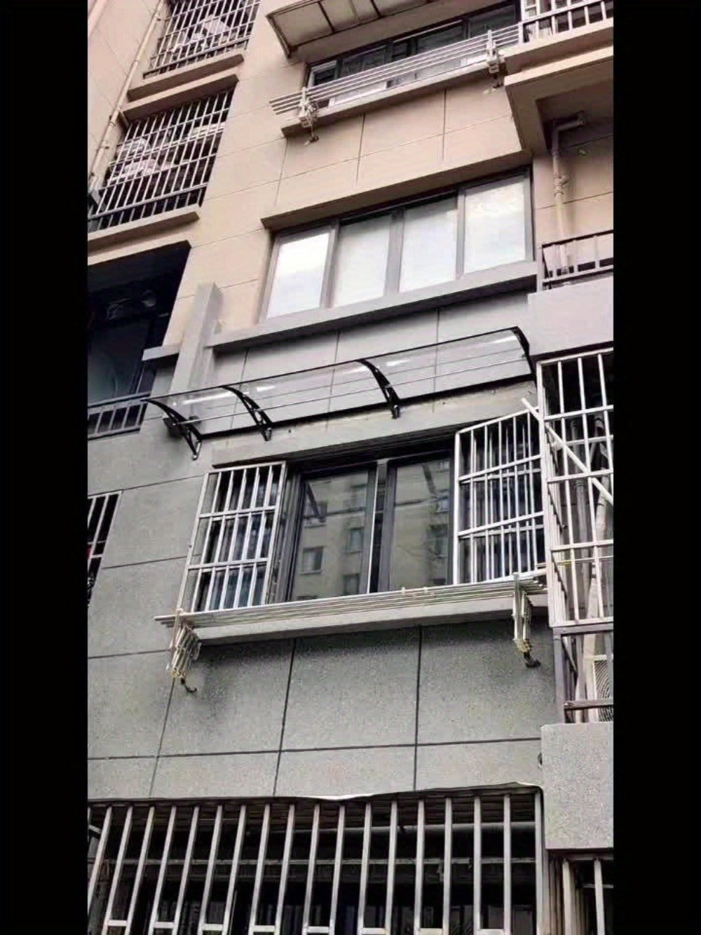 Door Window Awning Canopy 120x38 Inch Polycarbonate Rain Sun UV Snow Shield with Aluminum Bracket Easy Install Outdoor Porch Patio Entrance Shelter