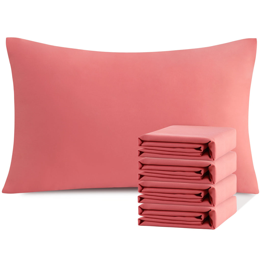 Pillowcases 4 Pack Queen 20x30 ¨C Brushed Microfiber Soft Wrinkle-Free Fade-Resistant Envelope Closure Solid Color 32 Colors