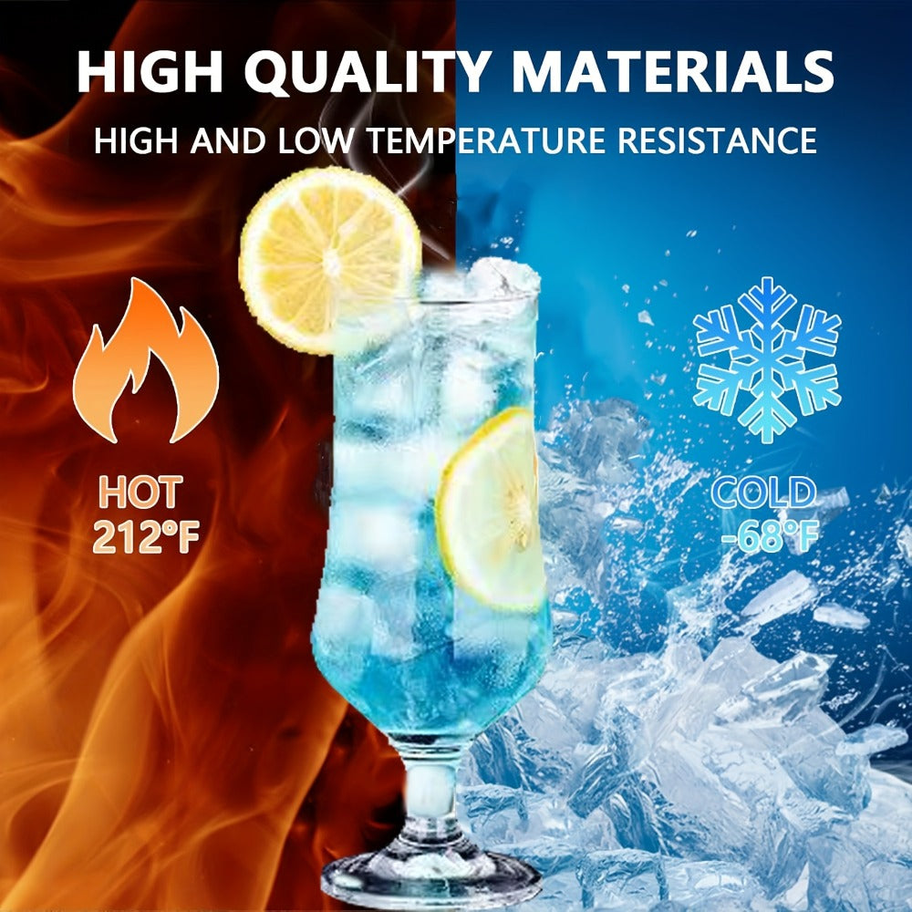 Highball Glasses Set of 12 ¨C 13 Oz Crystal Tumbler for Mojito, Tom Collins, Cocktails & Whiskey ¨C Non-Slip Bar Glassware for Water, Juice & Hot or Cold Drinks ¨C Perfect for Holidays & Entertaining