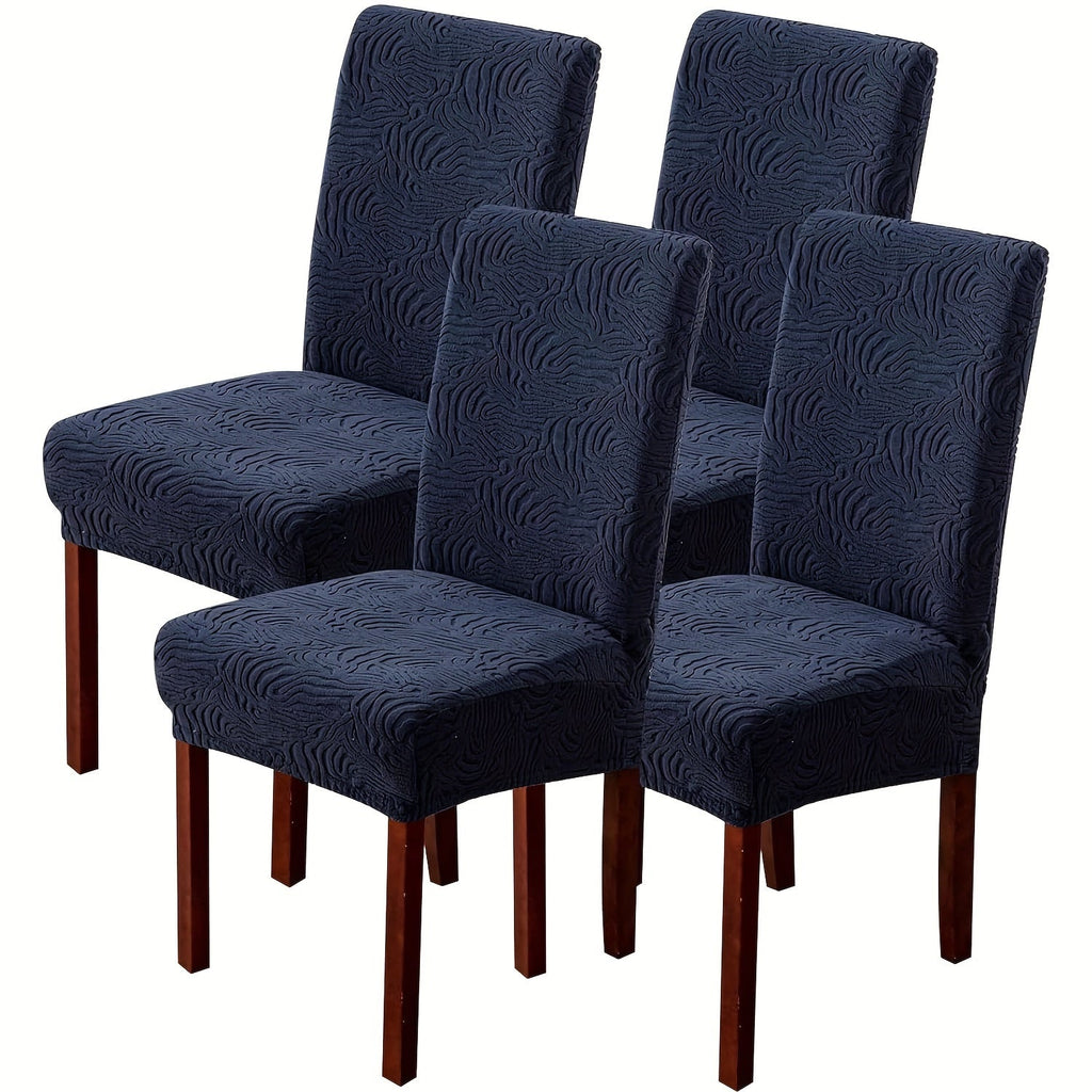 Dining Chair Covers Stretch Jacquard Slipcovers Removable Washable Chair Protector for Kitchen Hotel Restaurant Set of 4 or 6