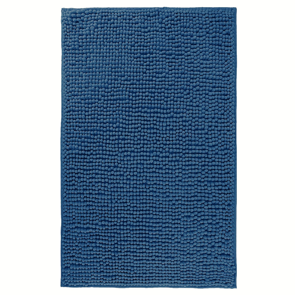 Chenille Bath Rug Extra Thick Soft Absorbent Non-Slip Bathroom Mat Machine Washable, Multiple Sizes & Colors