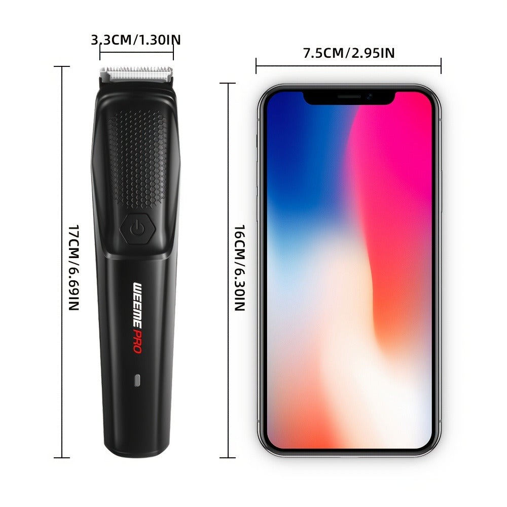 Beard Trimmer for Men - Professional Hair Clipper Electric Razor Zero Gapped T-Blade Edger Liner Cordless Rechargeable Mustache Trimmer Grooming Kit for Body Face Neck Black