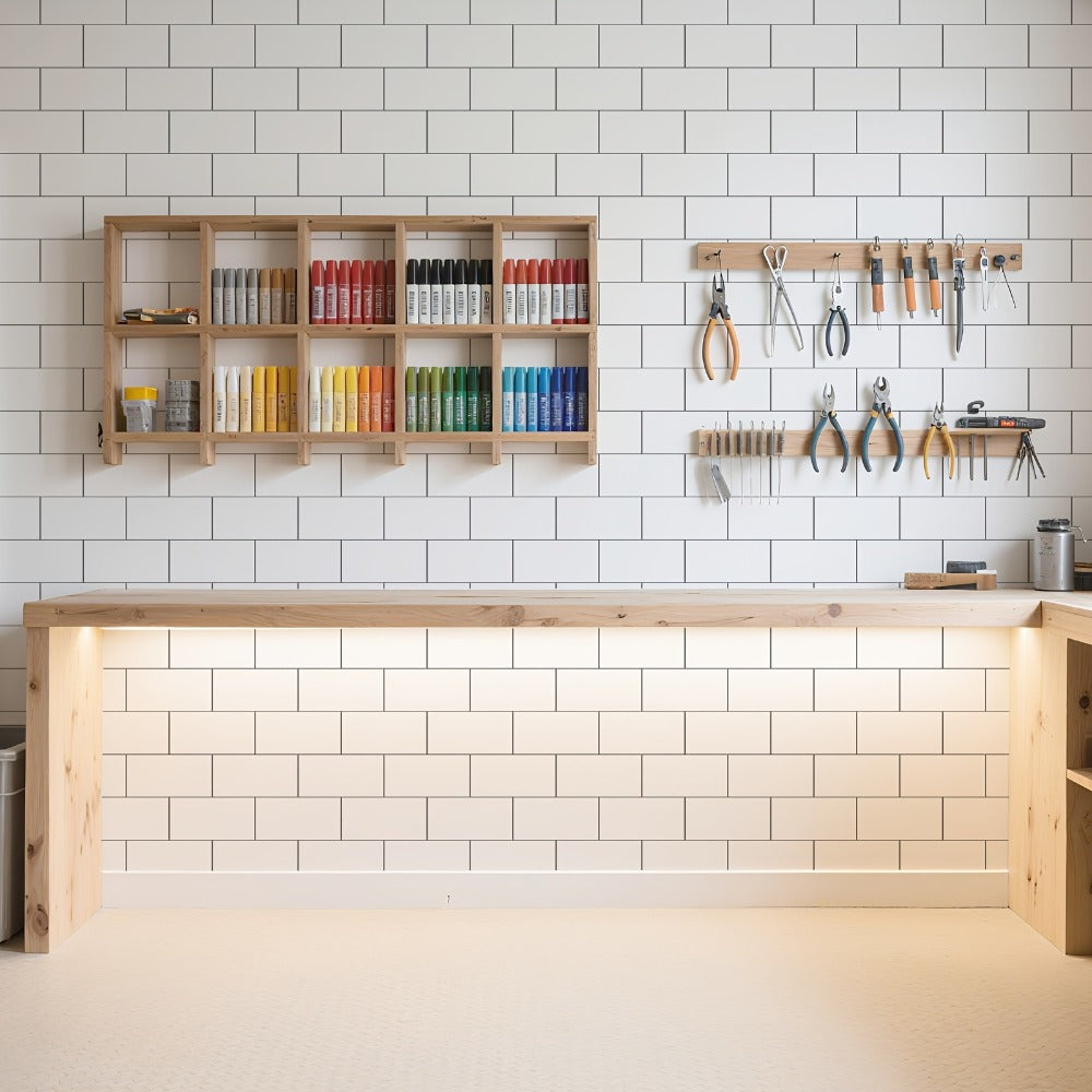 Peel and Stick Subway Tiles 102 Pieces 3x6 Inch Glossy White PVC Self Adhesive Kitchen Backsplash Bathroom Fireplace Wall Panels Waterproof Heatproof Scratch Resistant DIY Remodeling