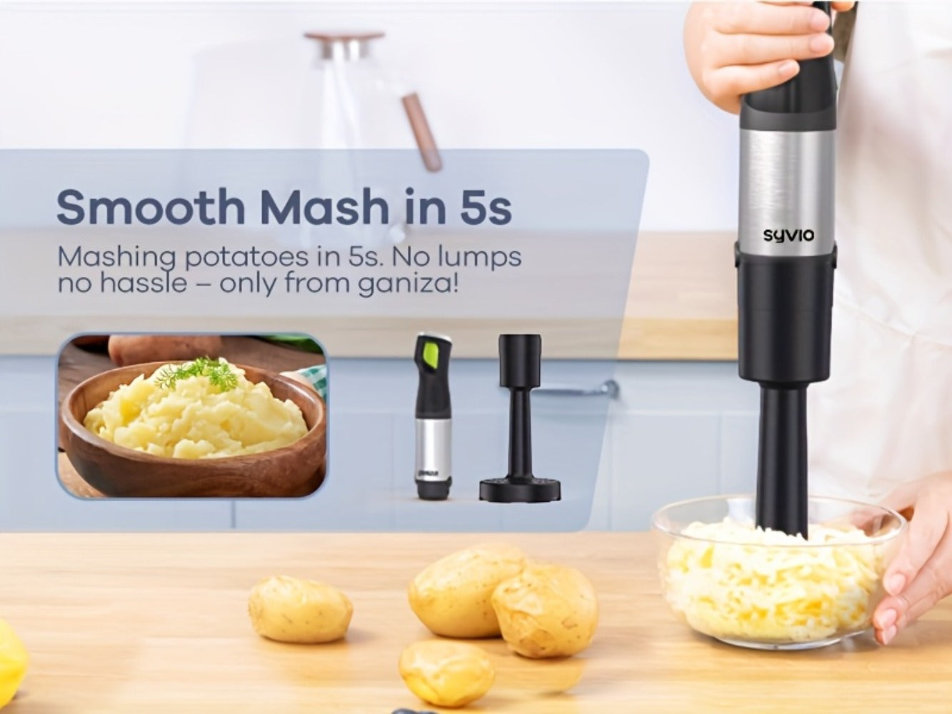 Immersion Blender 1200W 9-in-1 Heavy Duty Hand Blender Variable Speed with Time Display Chopper Whisk Milk Frother Beaker Electric Handheld Mixer for Soup Puree Smoothies