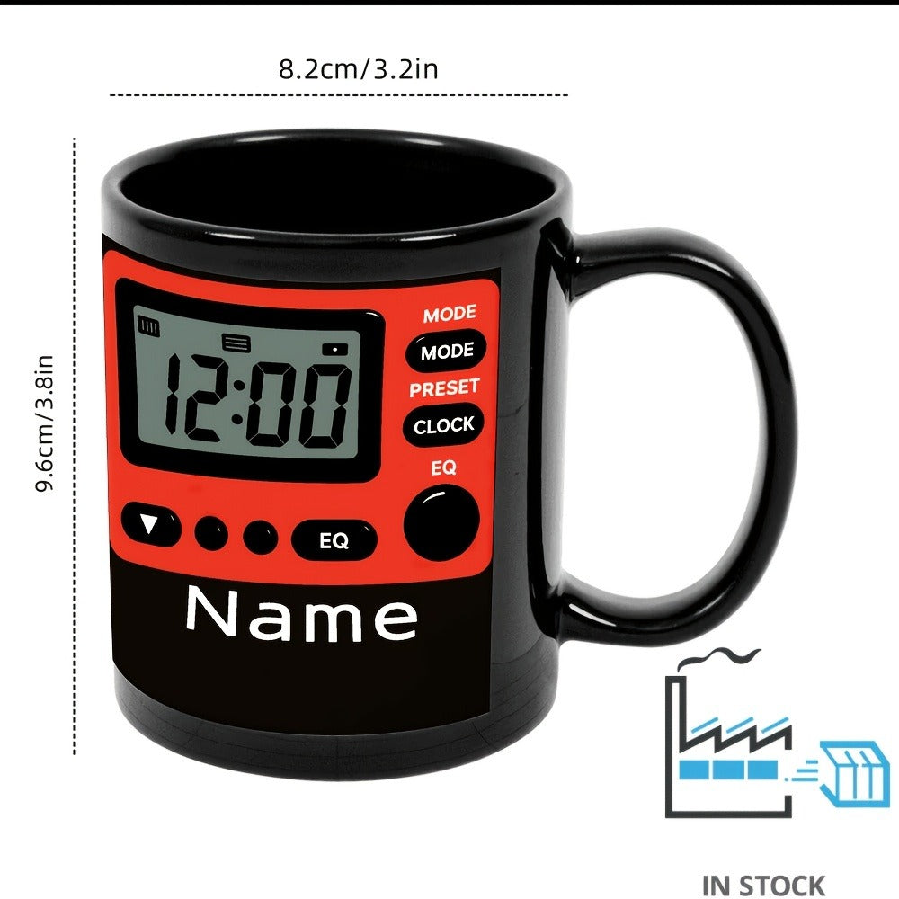 Personalized Ceramic Coffee Mug Custom Name or Text 11oz Customizable Cup for Hot Cold Drinks Birthday Gift for Mom Dad Teacher Coffee Bar Cute Drinkware