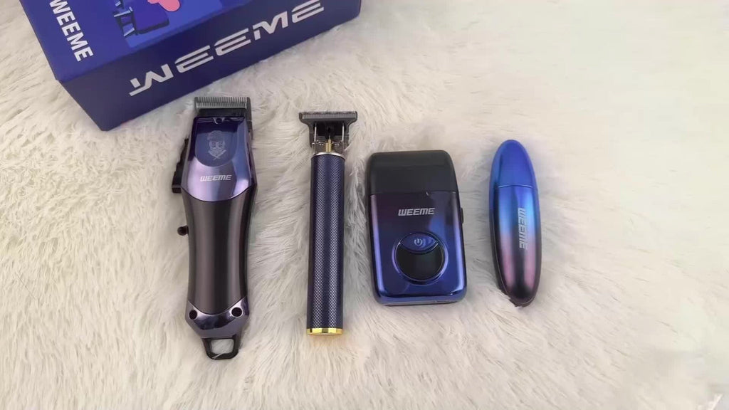 Men's Electric Hair Clipper Set USB Rechargeable with Nose Hair Trimmer & Shaver Wireless Professional Grooming Kit Father's Day Gift