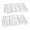 Cooling Rack 2pcs, Heavy Duty Carbon Steel Baking Rack for Cookies, Cakes and Roasting, Oven Safe Wire Rack for Grilling Turkey, Fits Standard Baking Sheet, for Home and Commercial Kitchen Use