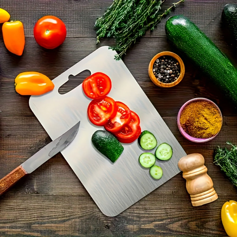Titanium Cutting Board for Kitchen 14¡±x10¡± Large Double Sided | 100% Pure Titanium Metal Cutting Board | Durable Non-Porous Knife-Friendly Surface | Premium Kitchen Prep Board for Home & Professional Use