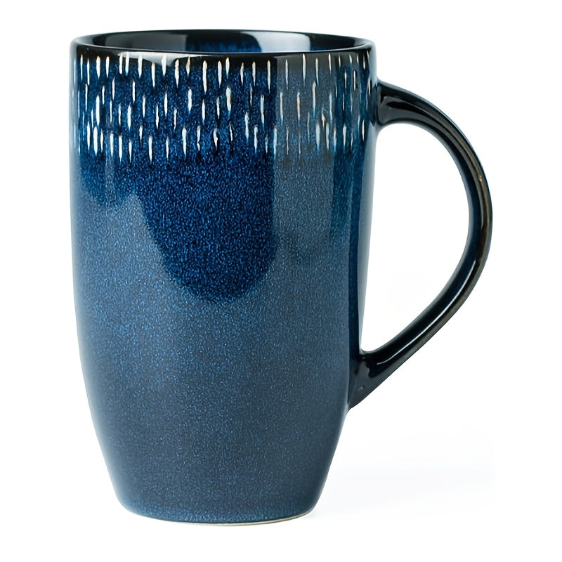 Large Ceramic Coffee Mug 24oz with Big Handle ¨C Microwave & Dishwasher Safe Extra Large Tea Cup | Colorful Conical Mug for Office Home Travel Gift in Green Pink Violet Blue