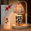 Gold Candle Warmer Lamp Dimmable Adjustable Height Single Wax Melt Warmer for Scented Candle Jars Flameless Electric Candle Lamp Golden Finish Home Decor Gift for Wife Mom Friend Mother's Day Housewarming