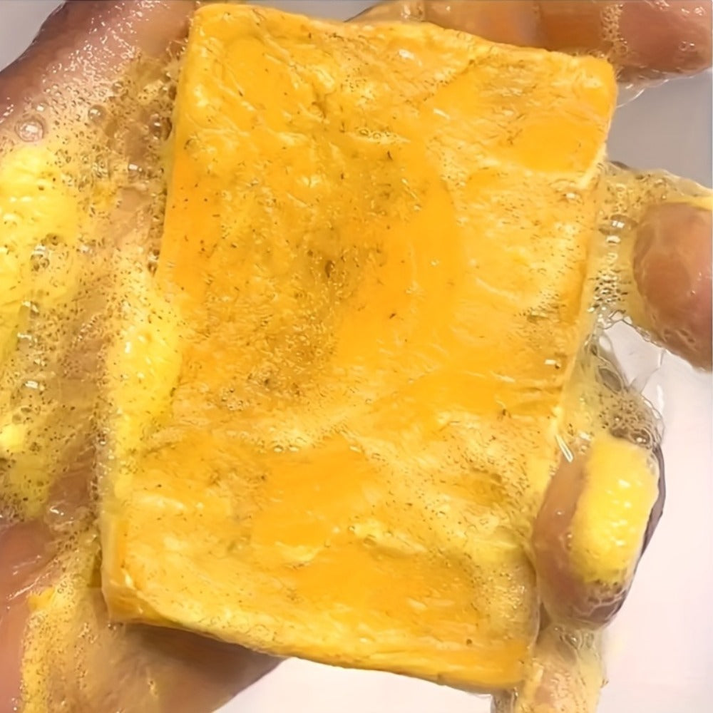 Turmeric Soap Handmade Bar ¨C Lemon, Quercetin & Vitamin E Natural Soap with Olive Oil, Deep Cleansing & Moisturizing, Brightening Body & Face Wash Soap, Turmeric Shampoo Bar for All Skin Types