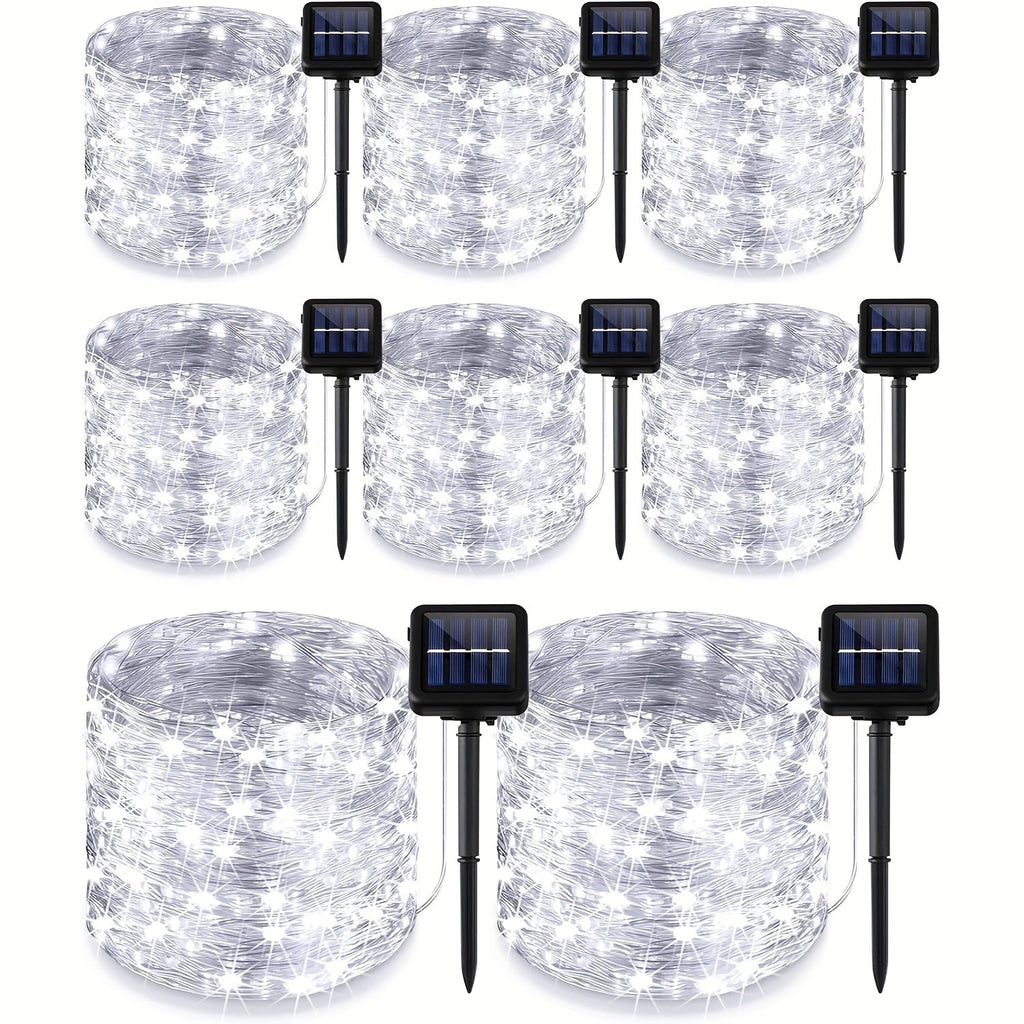 Solar Fairy String Lights Outdoor ¨C 110 LED Copper Wire Solar Twinkle Lights with 8 Modes & Touch Control for Christmas Tree, Garden, Patio, Wedding & Party ¨C 2, 4 or 8 Pack