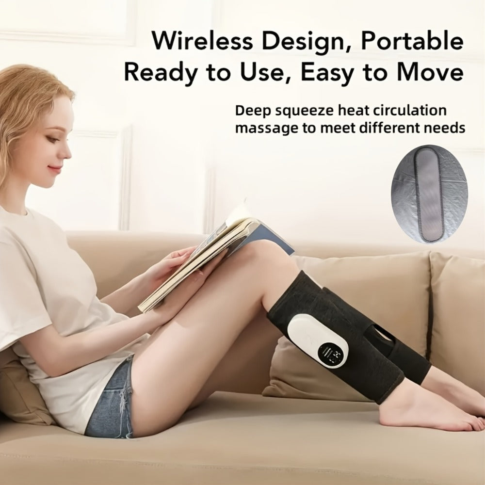 Air Compression Leg Massager ¨C Cordless Calf & Foot Massager with 3 Intensity Levels for Legs, Thighs, Knees & Feet | Circulation Booster, Holiday Gift for Women & Men